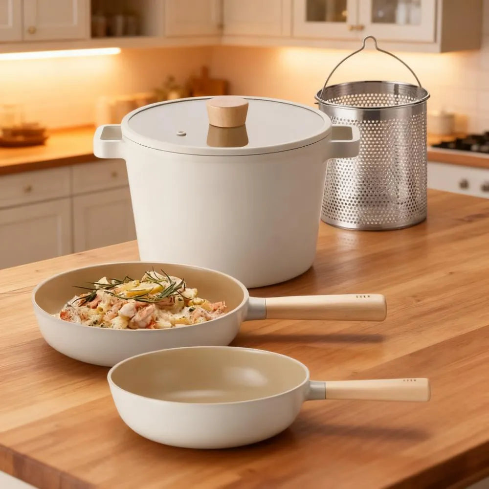 5-Piece Set Including 1 Pot & 2 Pans