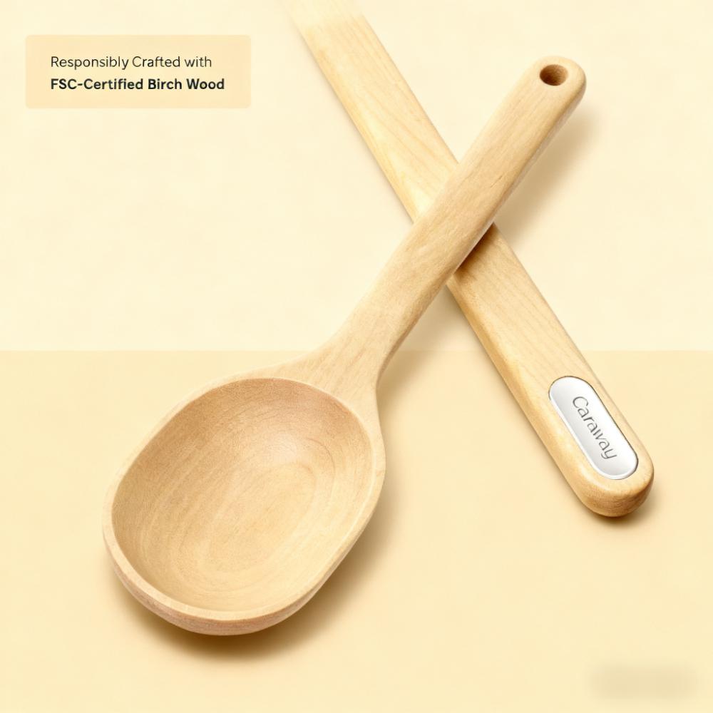 Birch Wood Utensil Collection 5-Piece Set with FSC Certification
