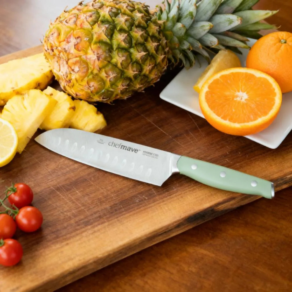 Knife Set - 7 Pieces, Green Color