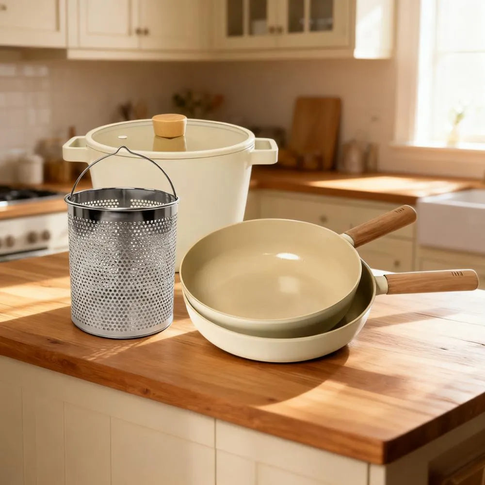 5-Piece Set Including 1 Pot & 2 Pans