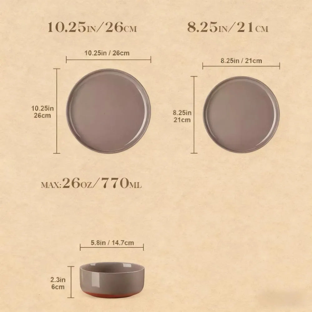 Dinnerware Set - 24 Pieces, Serves 8