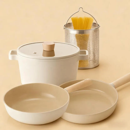 5-Piece Set Including 1 Pot & 2 Pans