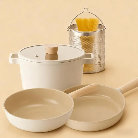5-Piece Set Including 1 Pot & 2 Pans