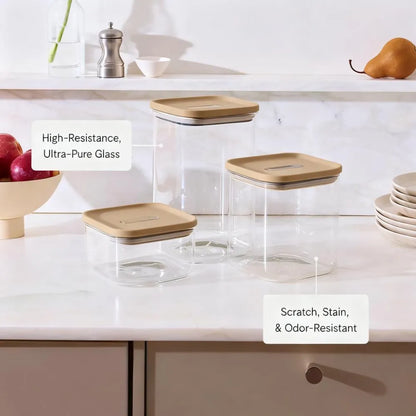 Airtight-Sealed Glass Container Set
